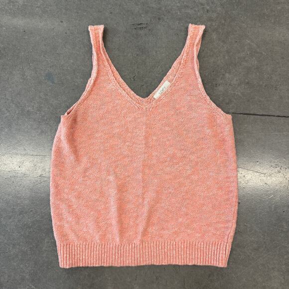 The Loft Orange Knit Summer Peach Lightweight Tank Top Medium - Picture 1 of 5